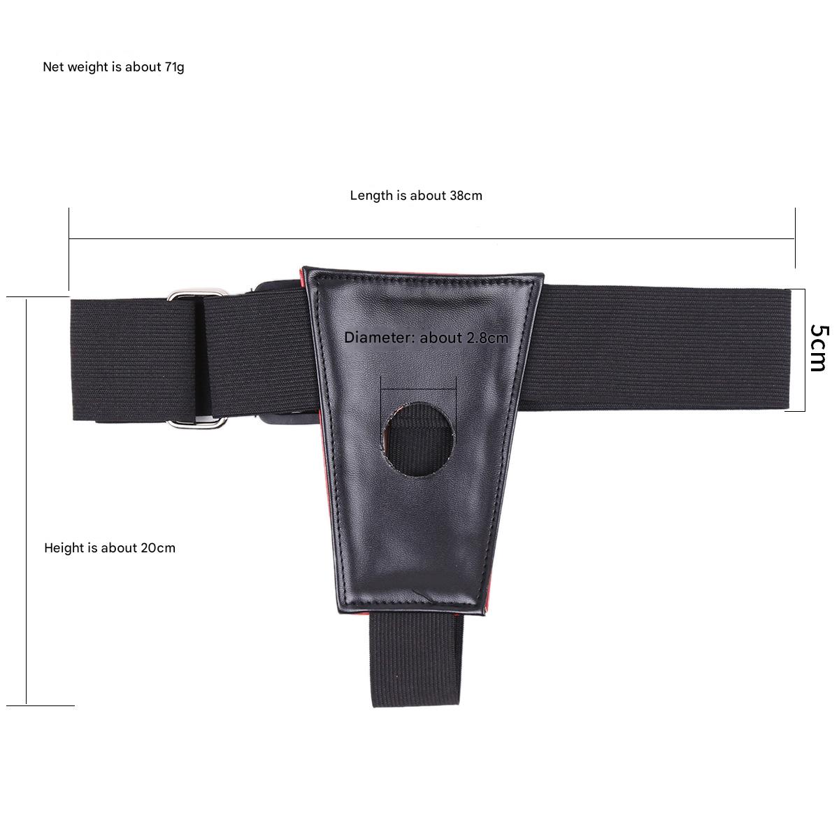 Black Red Leather Seat Belt Strap On Harness