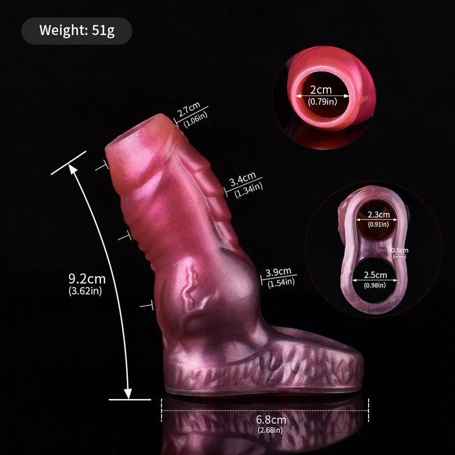 Silicone Texture Knot Open Penis Sleeve