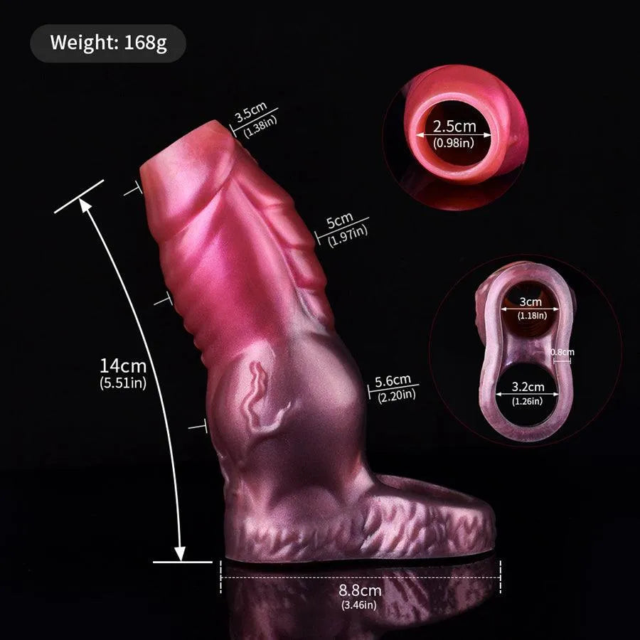 Silicone Texture Knot Open Penis Sleeve