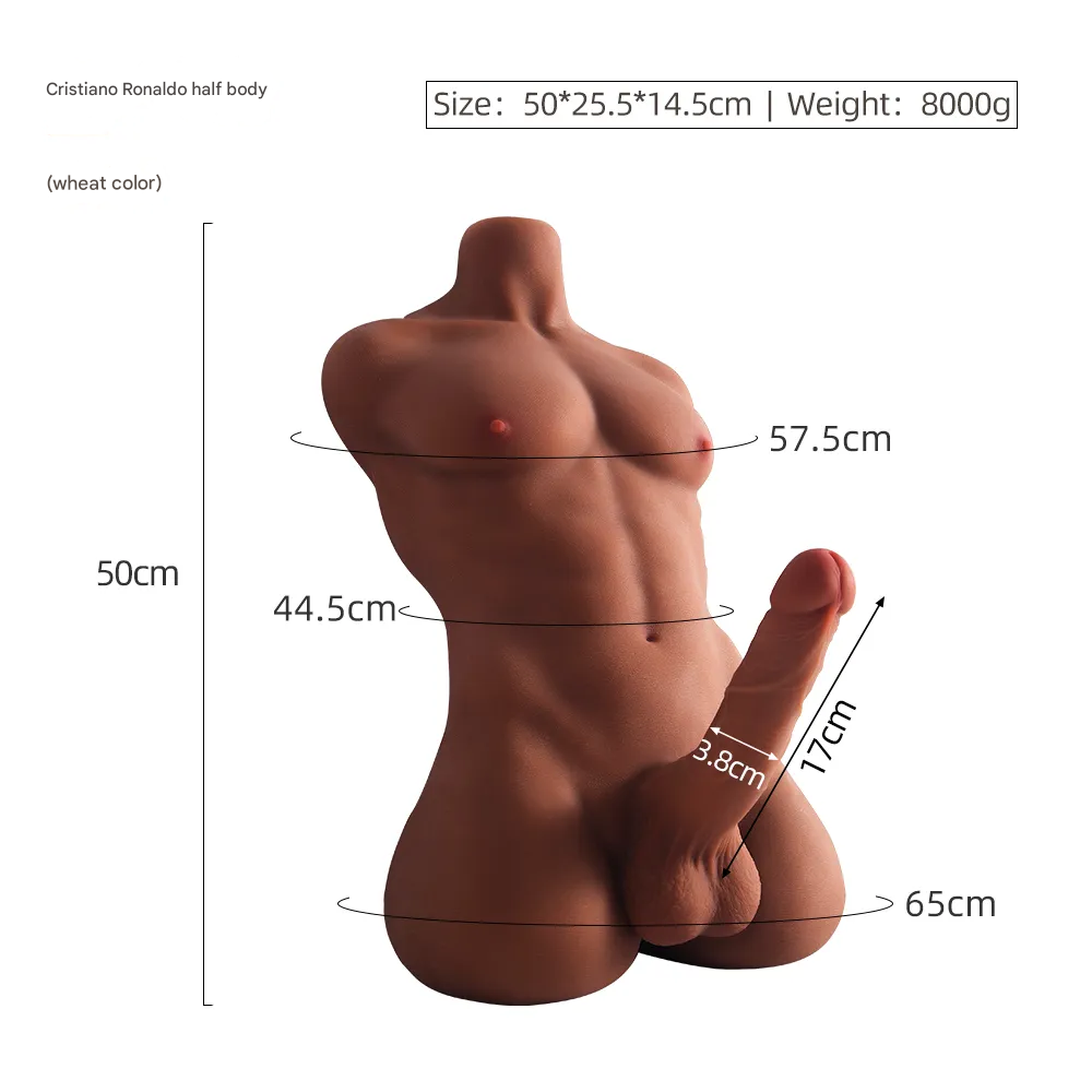 Strong Male Brown Sex Doll Torso Dildo