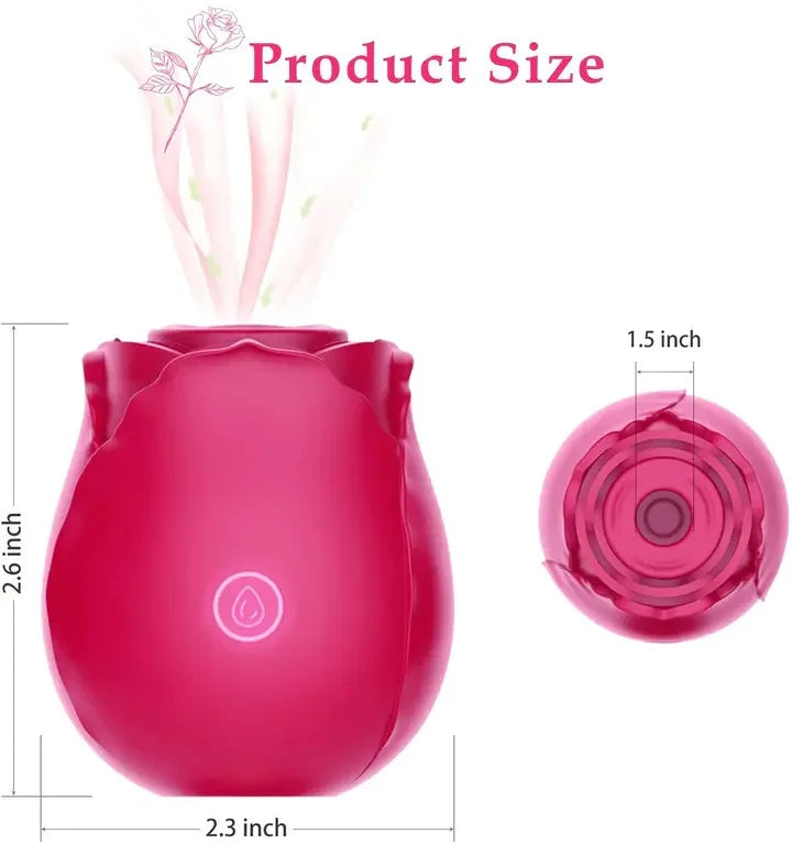 Vibromasseur noir Stimulateur de clitoris Rose