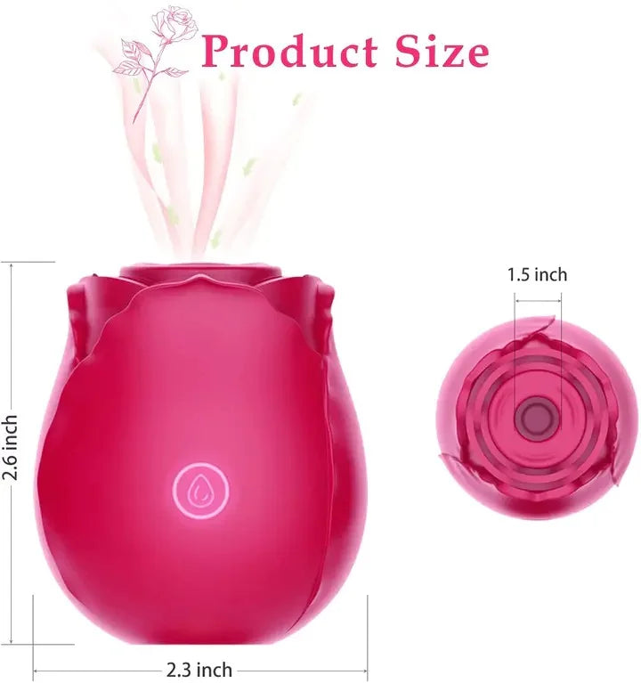 Black Rose Clit Sucking Vibrator Sex Toy