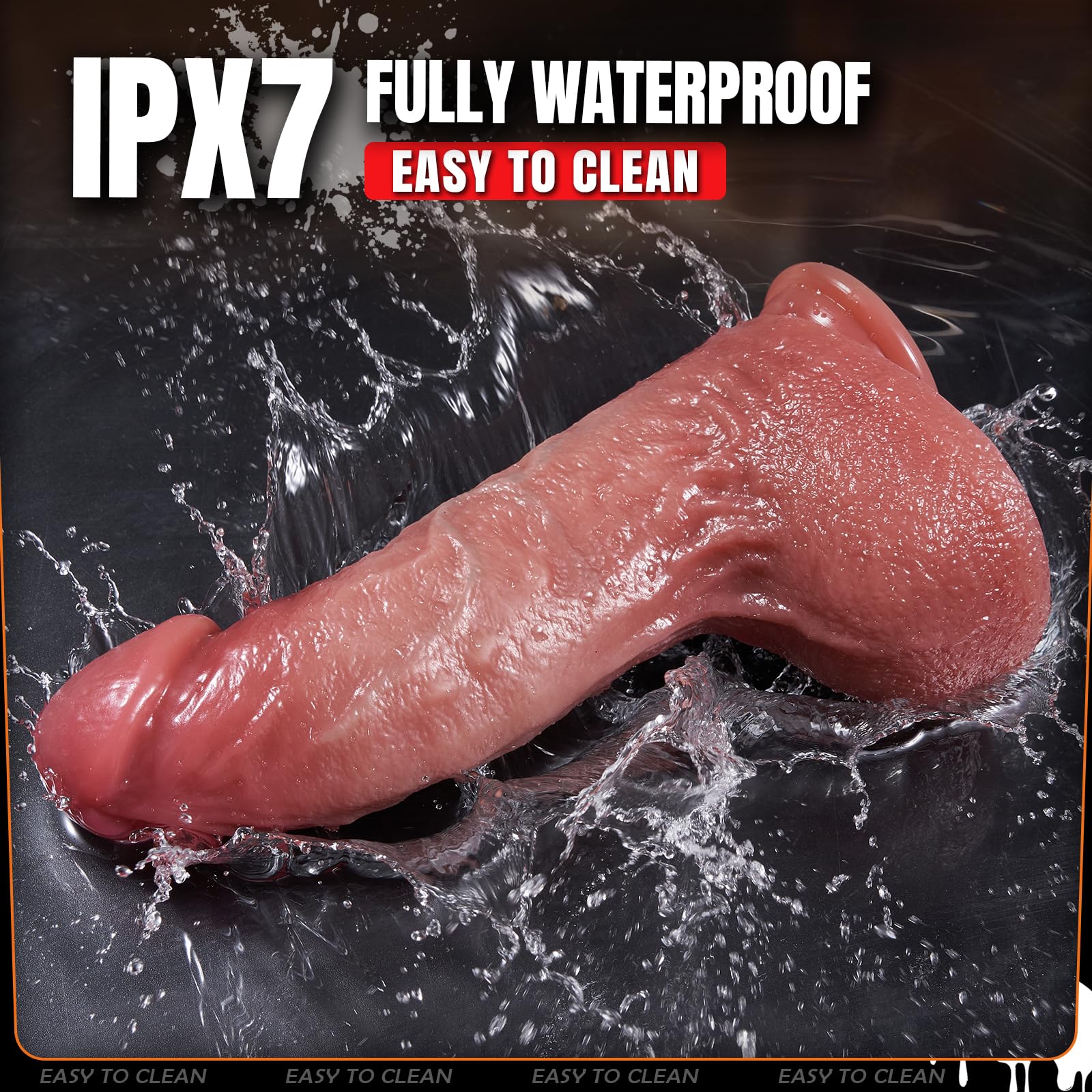 8 Inch Realistic Tilt Vibrating Thrusting Dildo