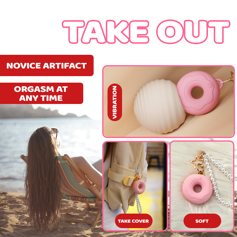 Pink Donut Necklace Cute Vibrator Sex Toy