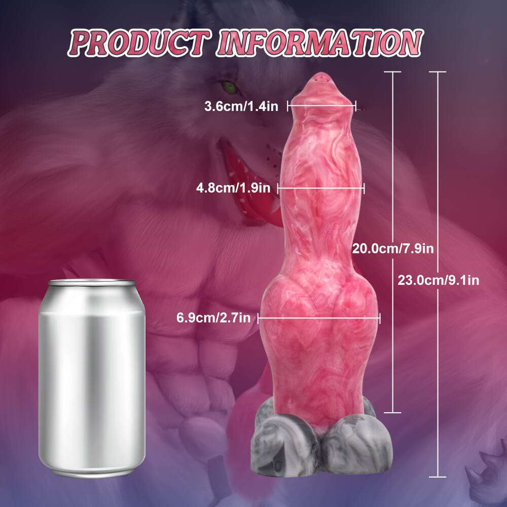 9 Inch Realistic Textured Silicone Dog Dildo