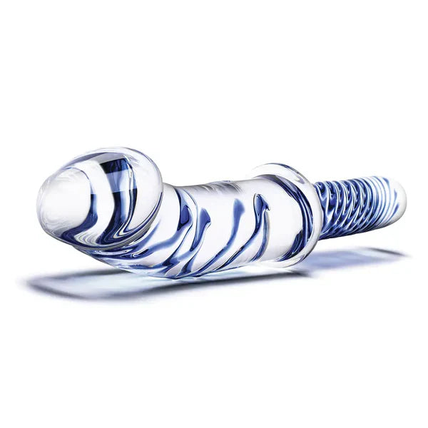 11 Inch Clear Glass Dildo with Handle