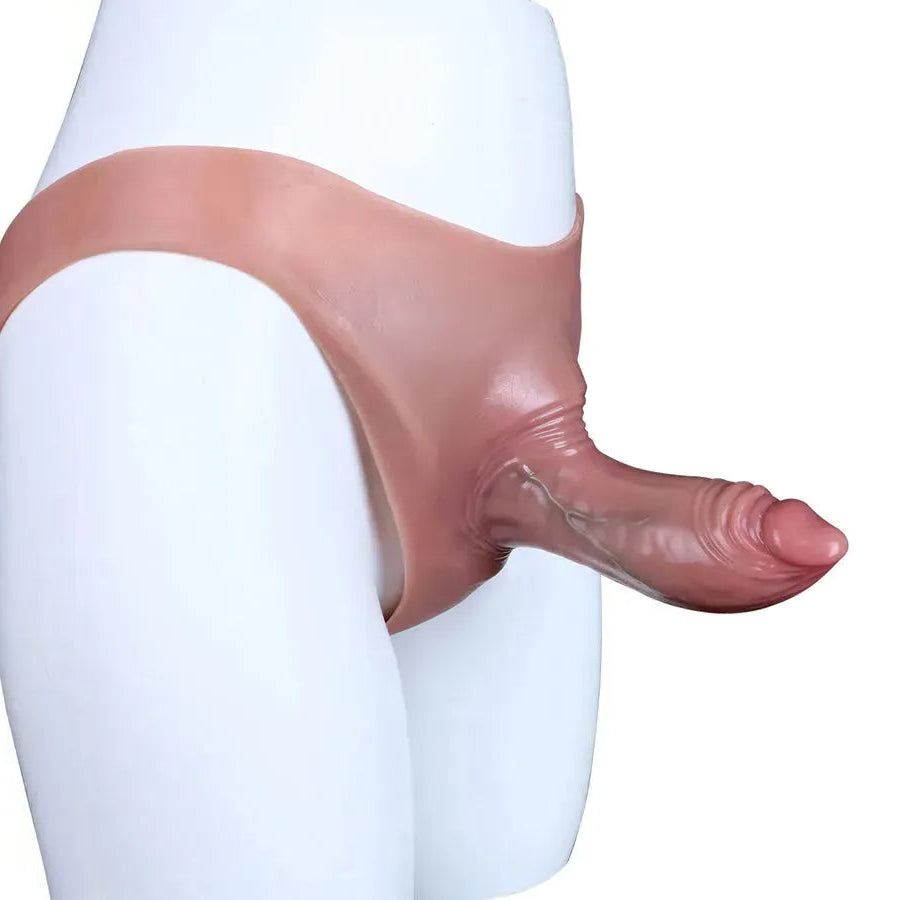6 Inch Wearable Penis Sleeve Hollow Dildo Panties