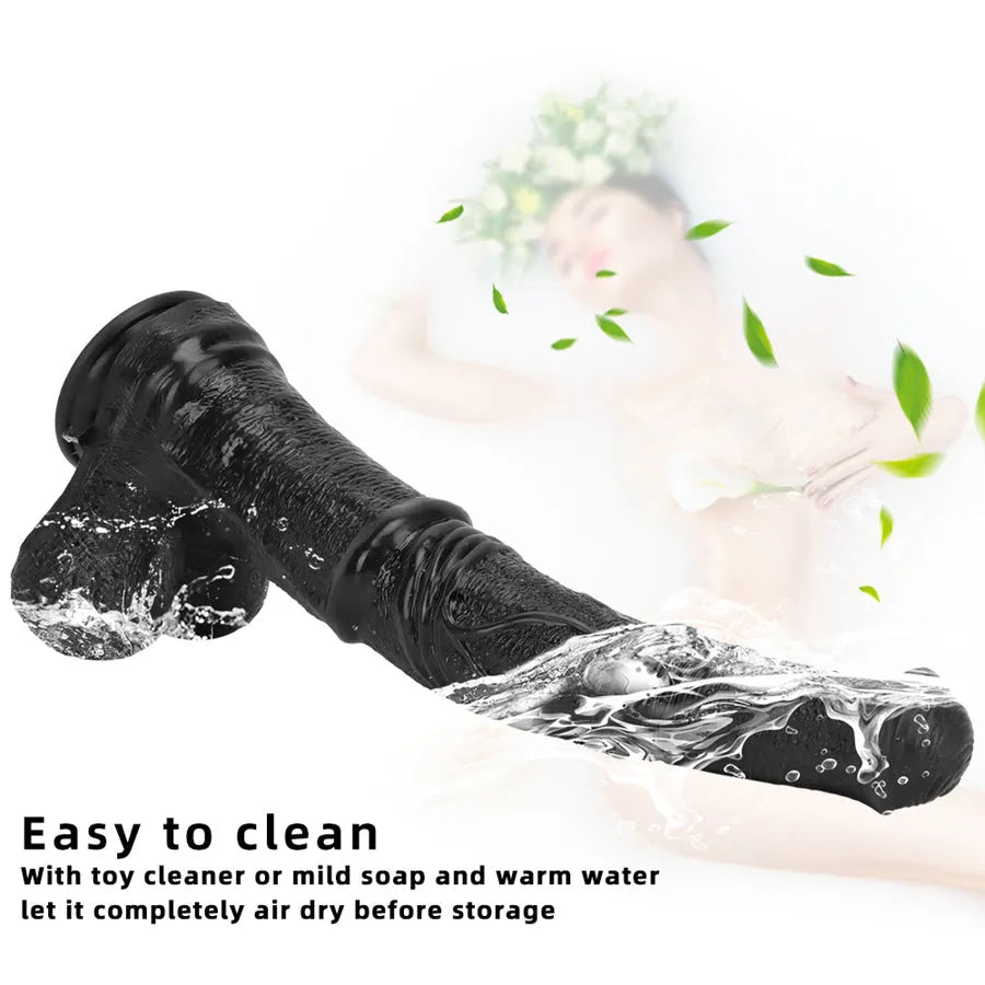 14 Inch Creature Rooster Horse Big Black Dildo