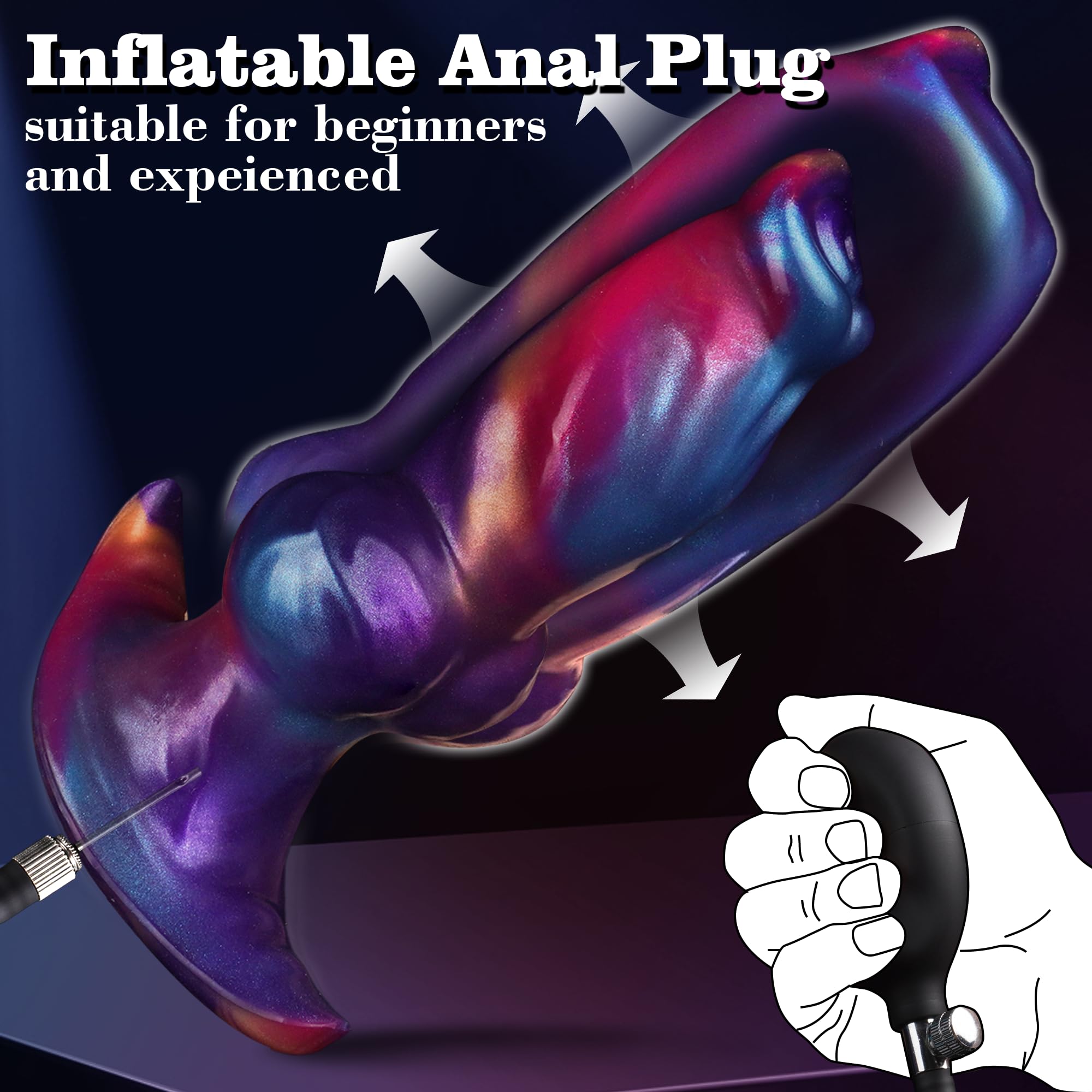 6 Inch Fantasy Dog Knot Inflatable Anal Plug