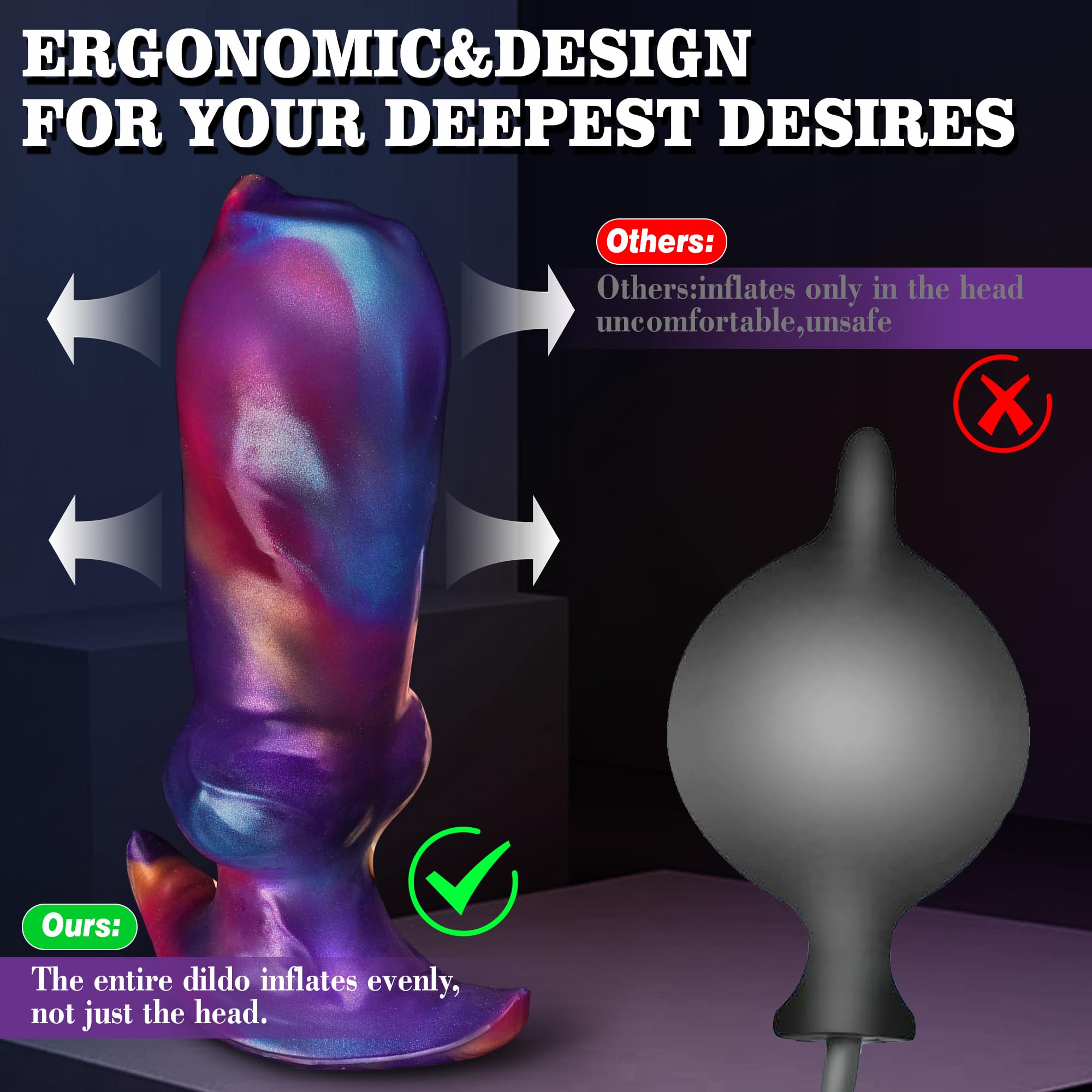 6 Inch Fantasy Dog Knot Inflatable Anal Plug