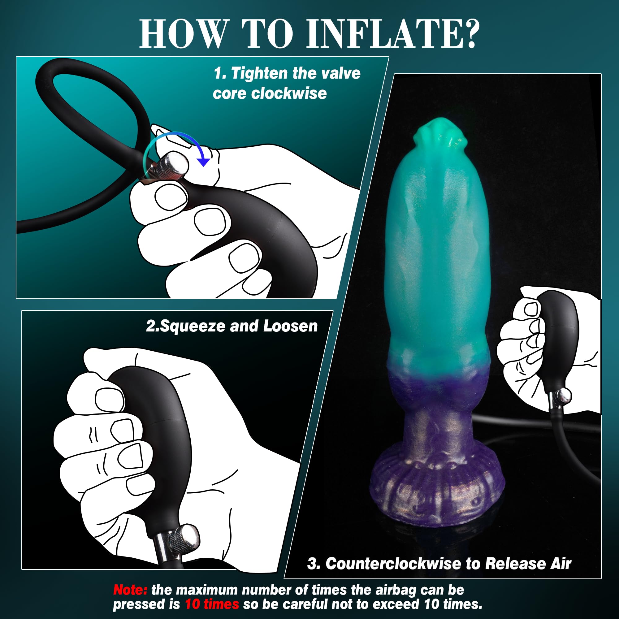 Fantasy Monster Dog Knot Inflatable Dildo