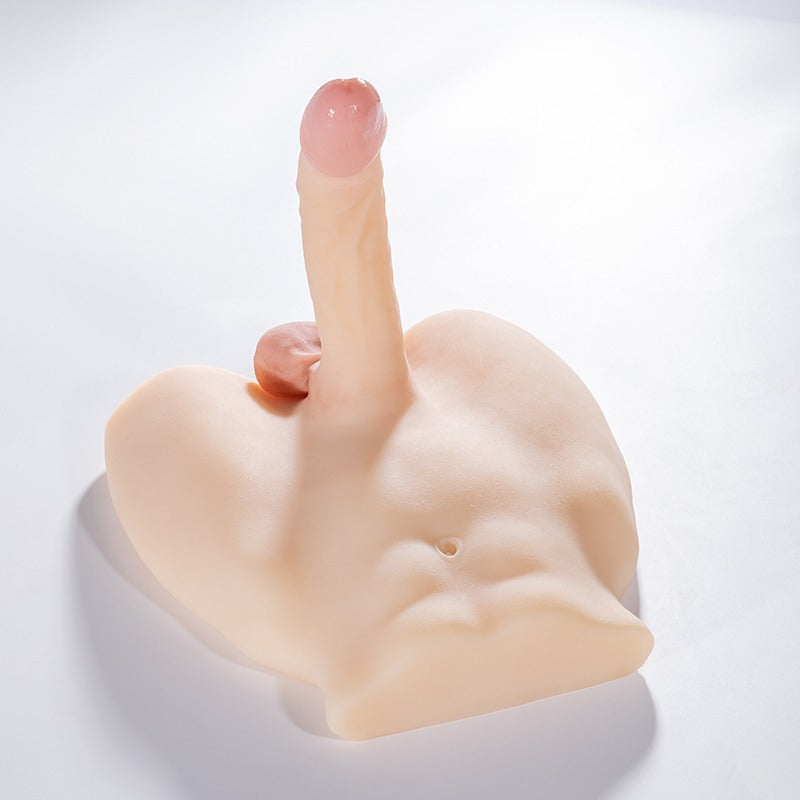 White Realistic Male Sex Doll Torso Dildo