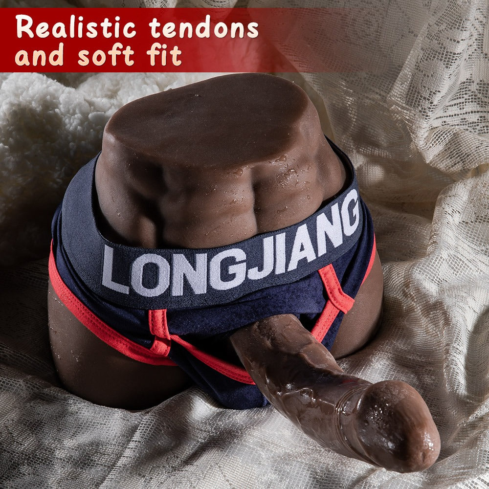 7 Inch Black Male Realistic Torso Dildo