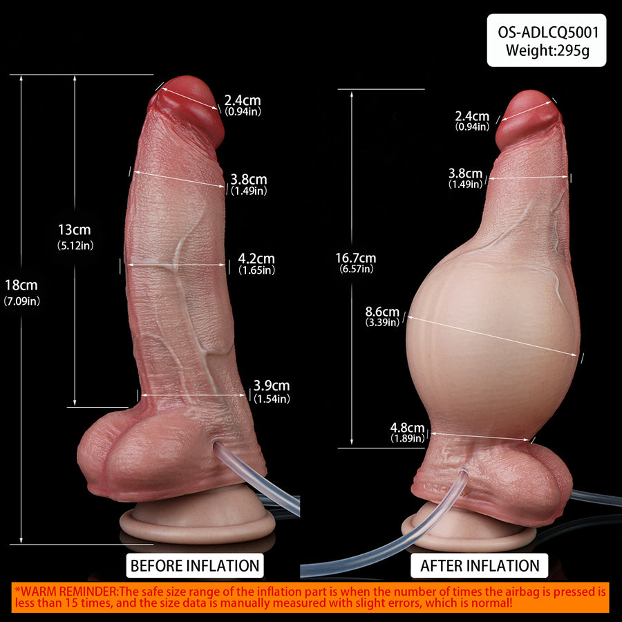 7 Inch Real Inflatable Squirting Dildo