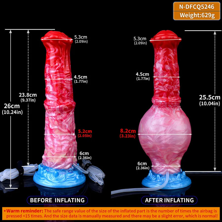10 Inch Fantasy Inflatable Horse Squirting Dildo