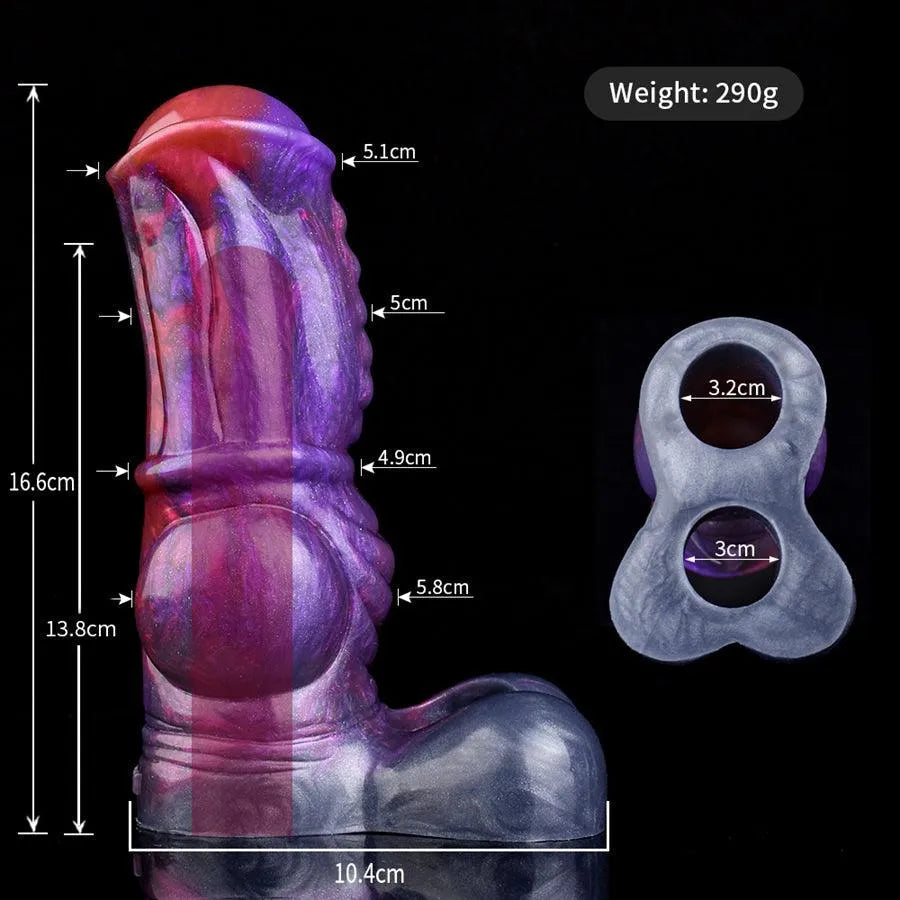 Purple Silicone Hollow Dildo Horse Cock Sleeve