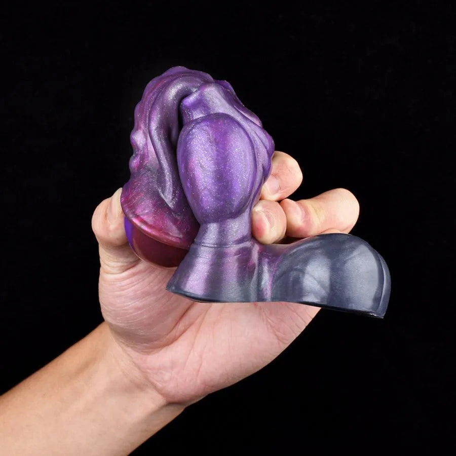 Purple Silicone Hollow Dildo Horse Cock Sleeve