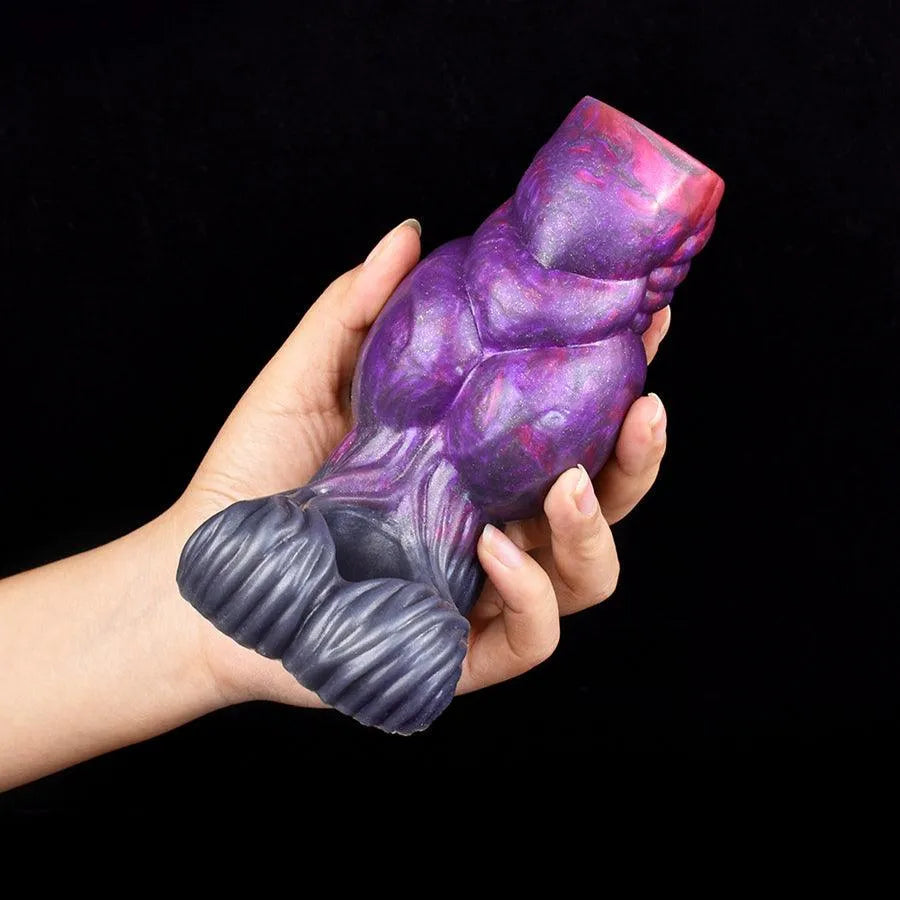 Purple Monster Knot Silicone Penis Sleeve