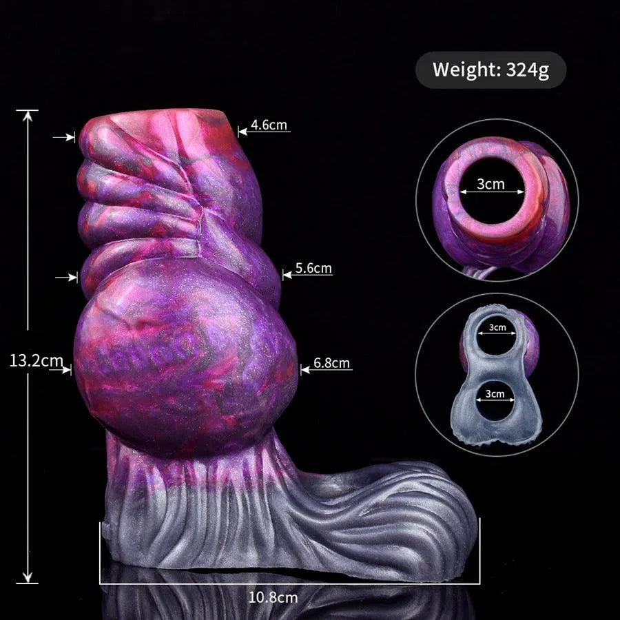 Purple Monster Knot Silicone Penis Sleeve