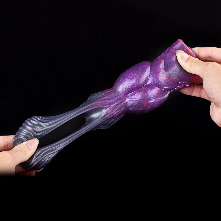 Purple Monster Knot Silicone Penis Sleeve