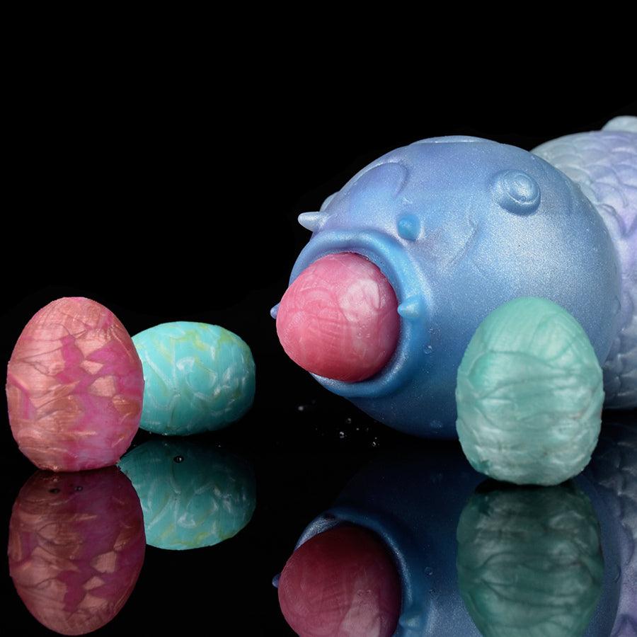 Blue Fantasy Carp Creature Ovipositor Dildo