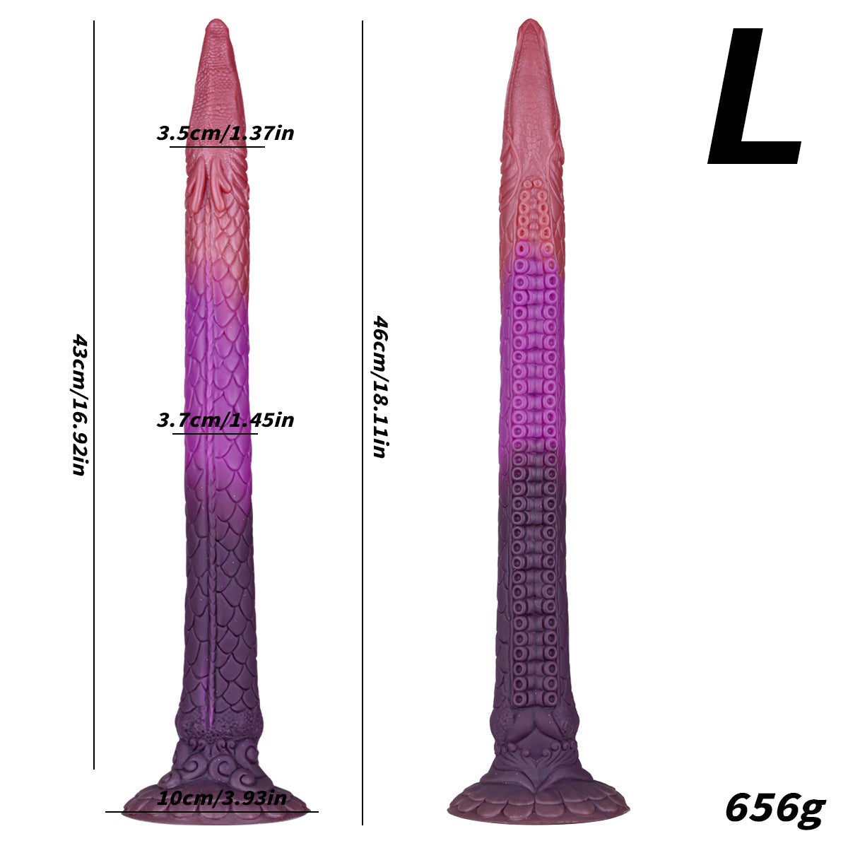 18 Inch Exotic Dragon Shaped Silicone Tentacle Dildo
