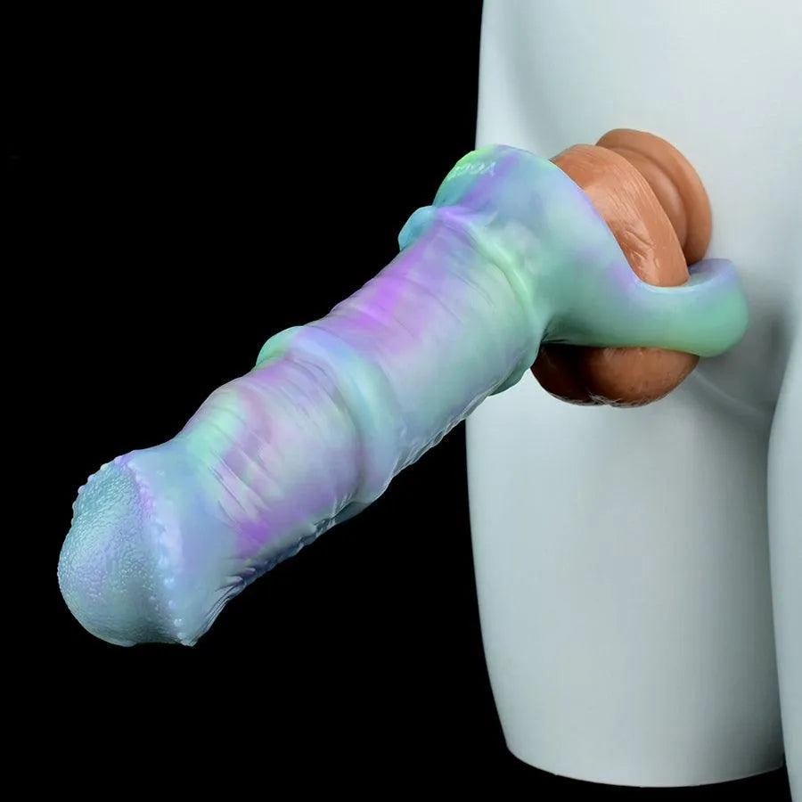 8 Inch Glow in the Dark Horse Cock Penis Sleeve