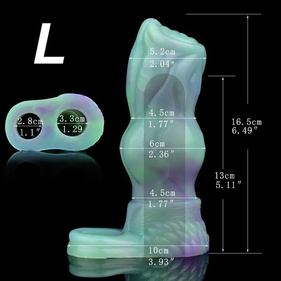 Luminous Creature Dog Cock Penis Sleeve Extension