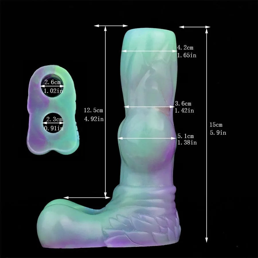 5 Inch Fluorescent Animal Knot Penis Sleeve