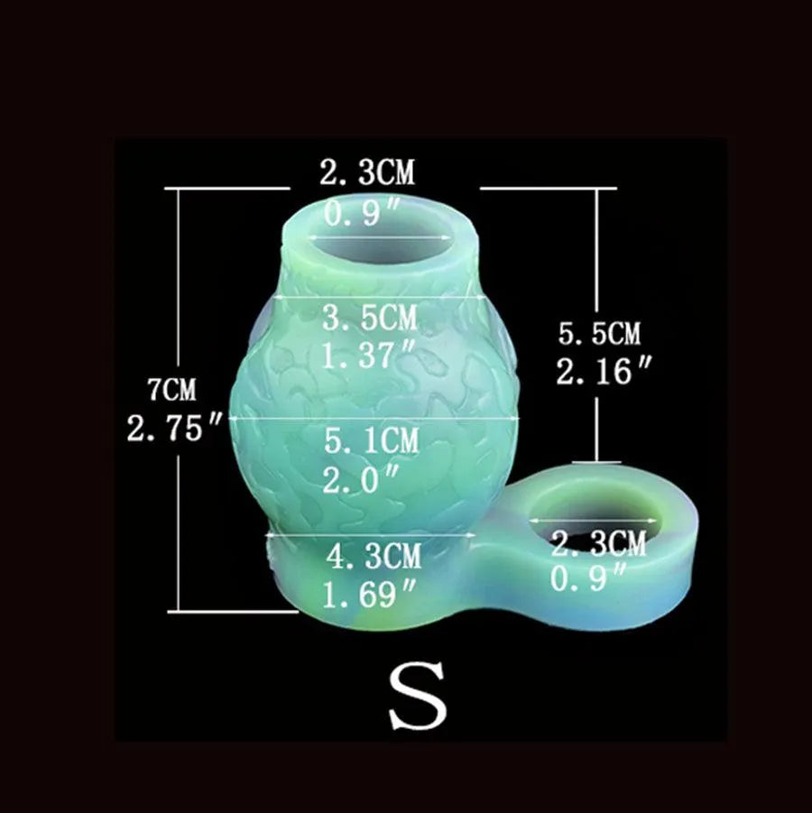 Luminous Giant Thick Silicone Penis Sleeve