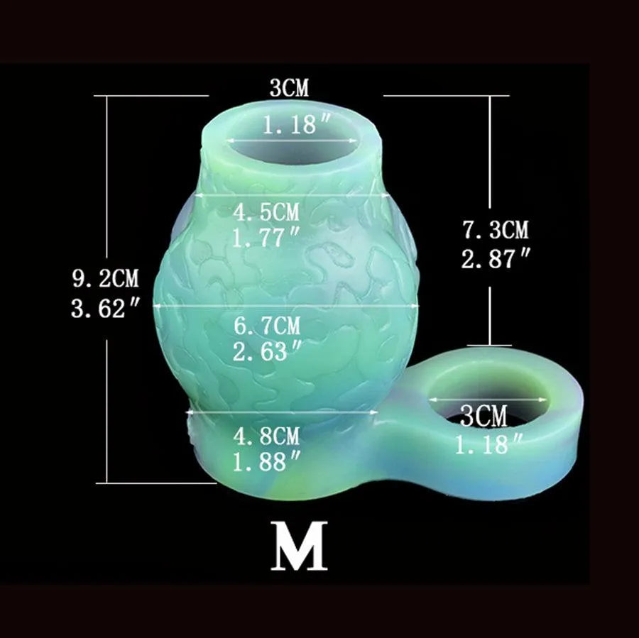 Luminous Giant Thick Silicone Penis Sleeve