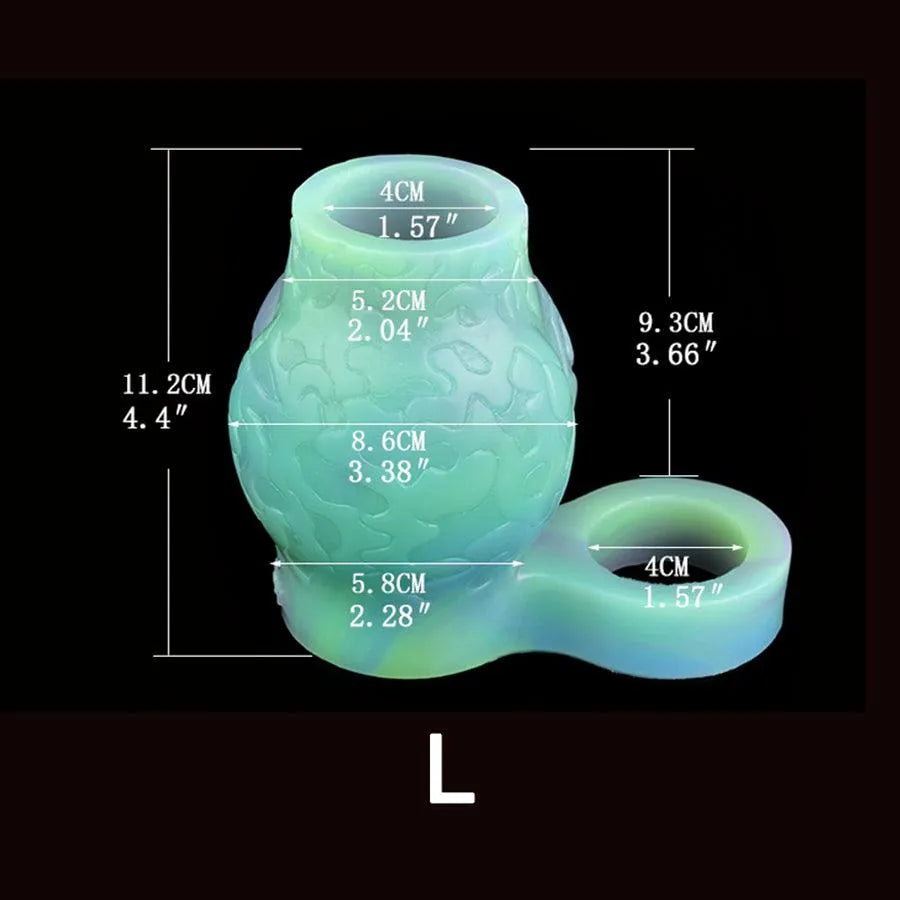 Luminous Giant Thick Silicone Penis Sleeve