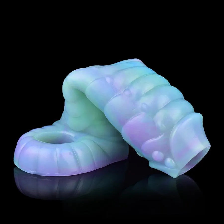 5 Inch Dragon Scale Textured Open Penis Sleeve