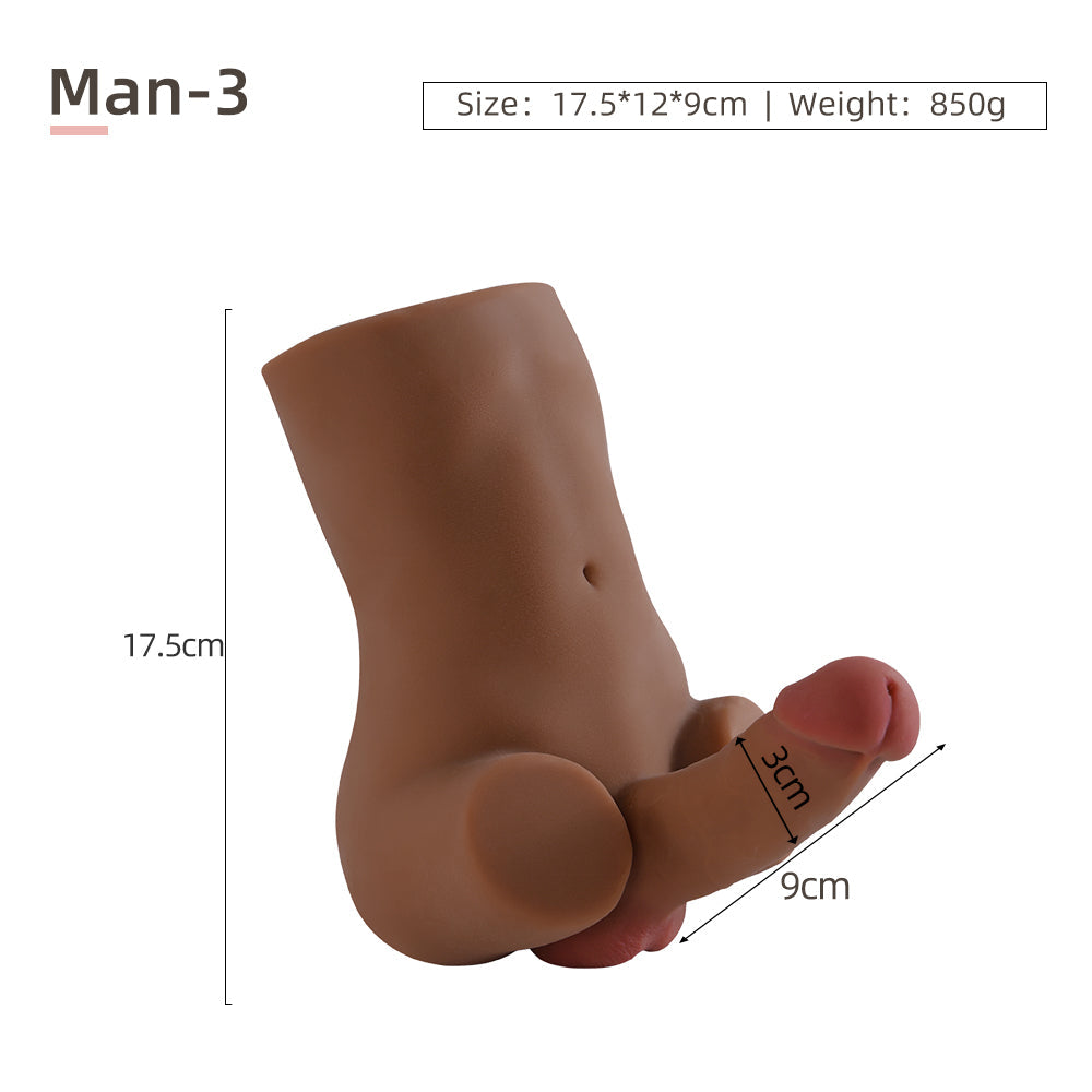Small Realistic Beginner Male Torso Dildo