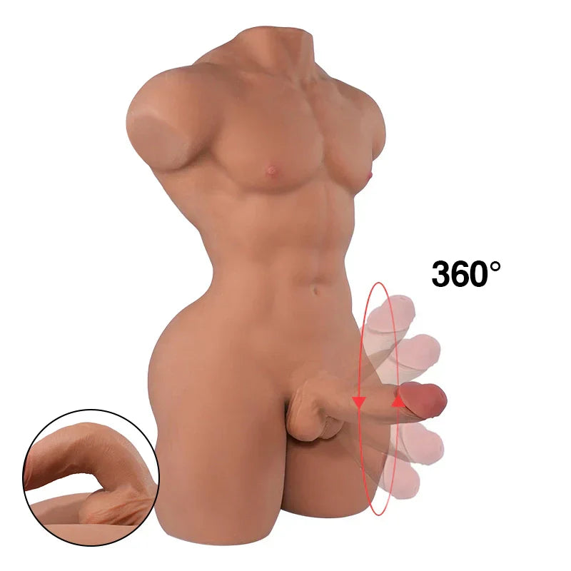 33.7LB Realistic 6 Inch Male Sex Torso Dildo