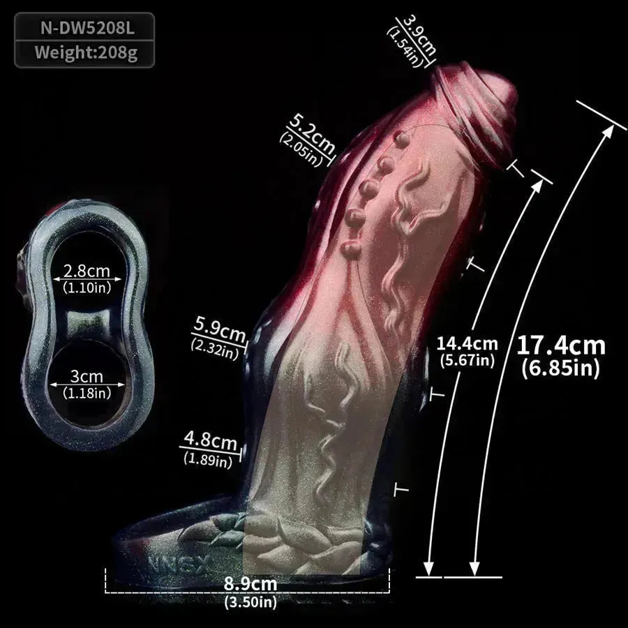 6 Inch Dog Cock Knot Monster Penis Sleeve