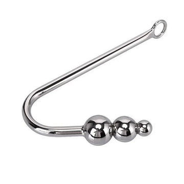 Metal Anal Hook Sex Toy with 3 Balls