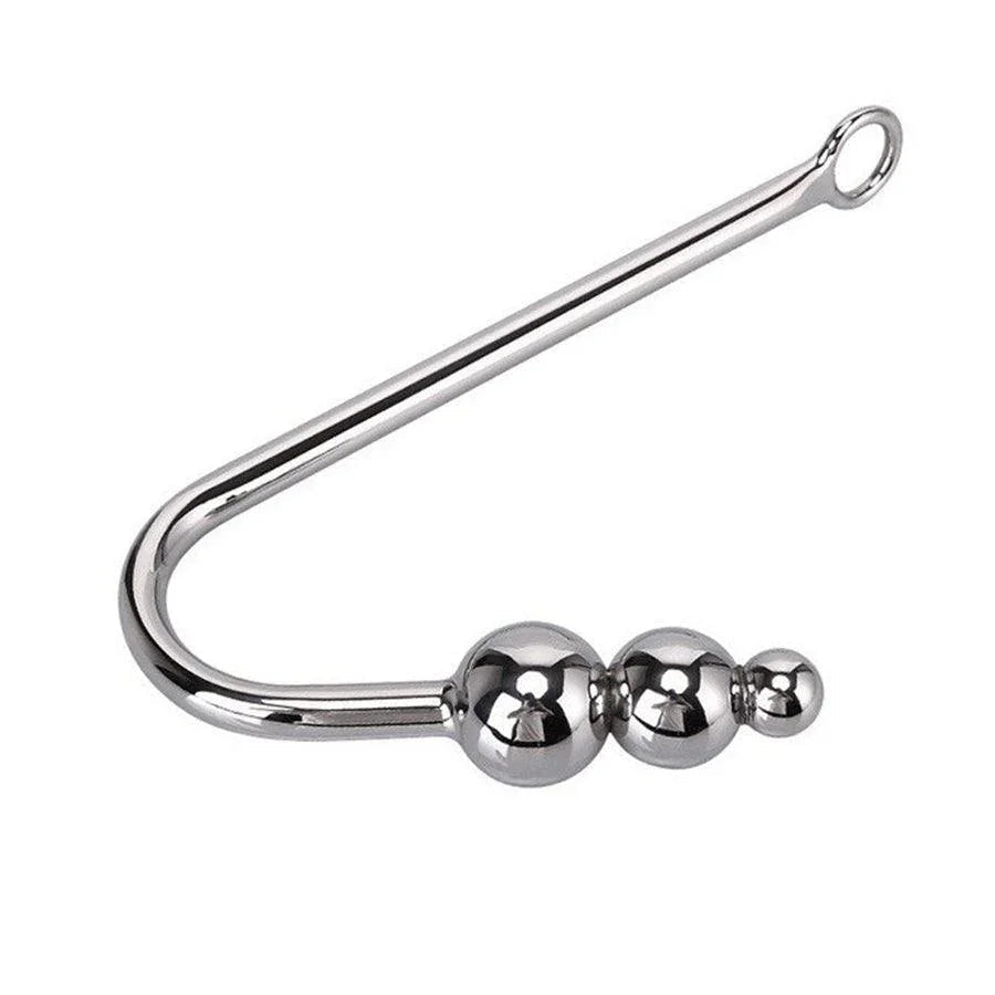 Metal Anal Hook Sex Toy with 3 Balls