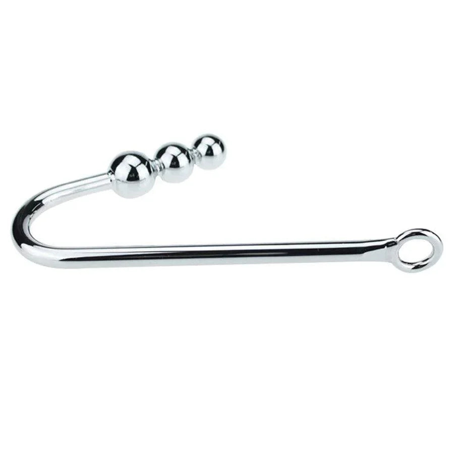 Metal Anal Hook Sex Toy with 3 Balls