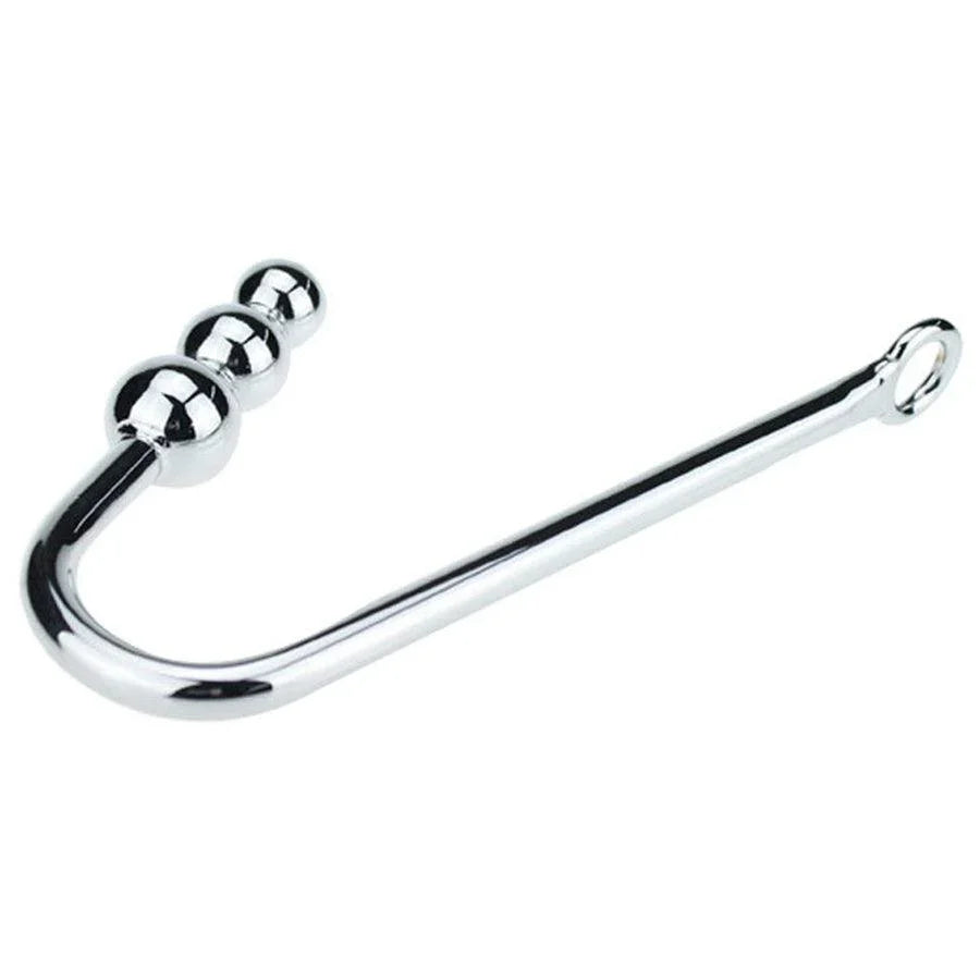 Metal Anal Hook Sex Toy with 3 Balls