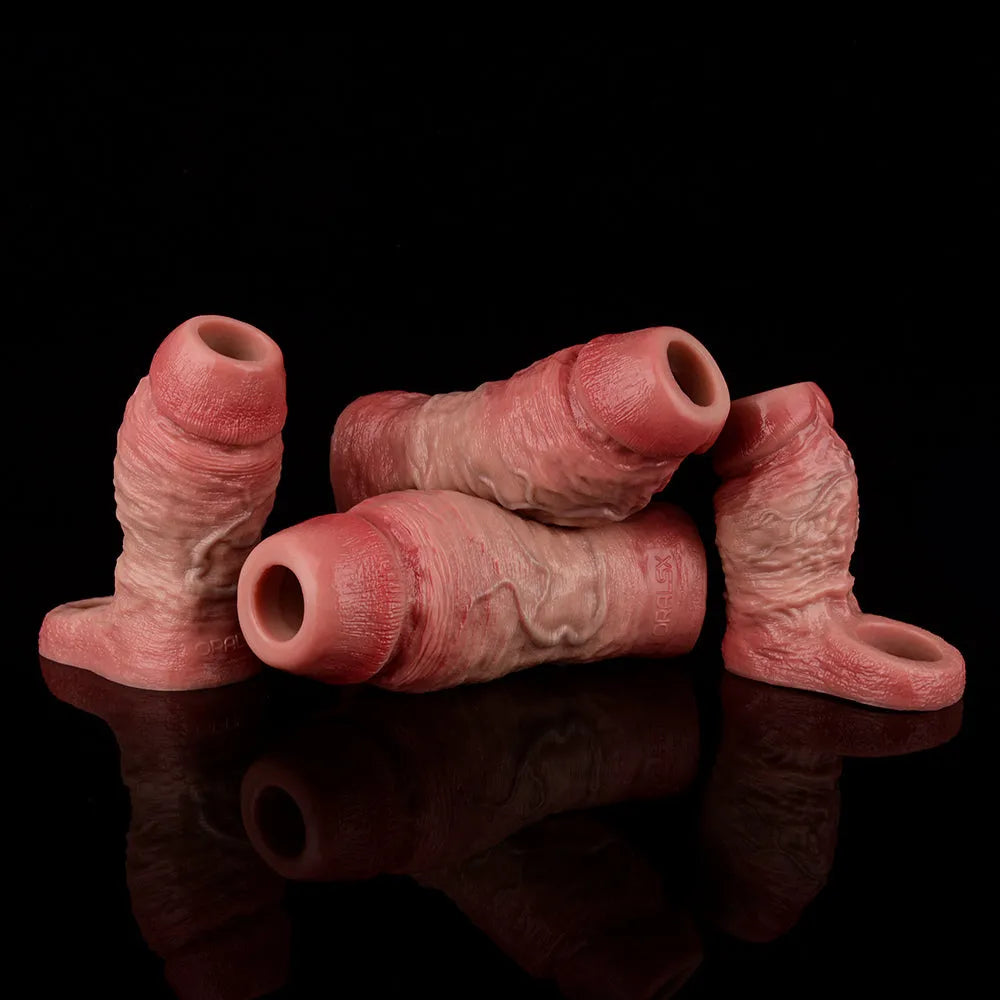 Realistic Large Opening Penis Enlargement Sleeve-Multiple Sizes