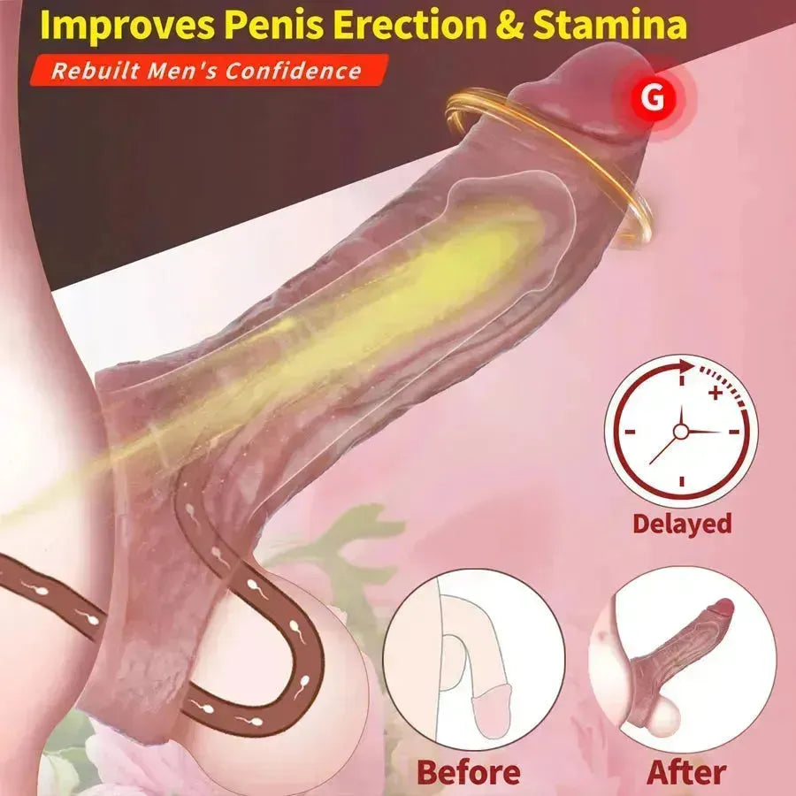 6 Inch Realistic Thick Penis Enlargement Sleeves