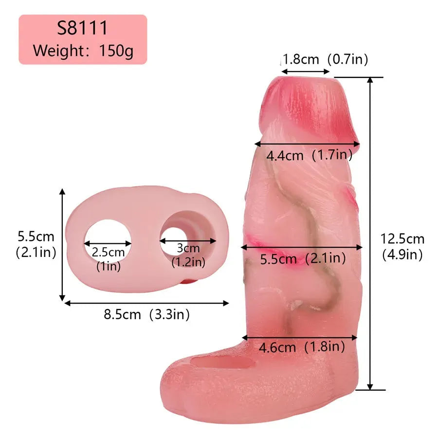 Realistic Soft Silicone Open Ended Penis Sleeve