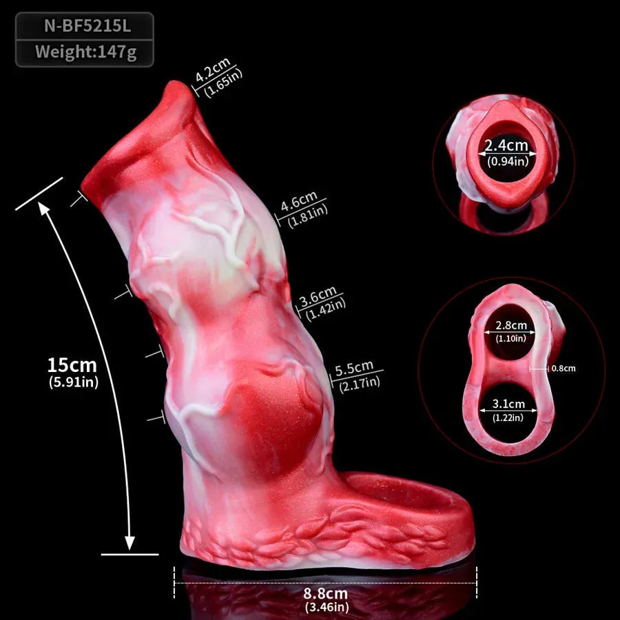 Double Knot Wolf Silicone Penis Sleeve