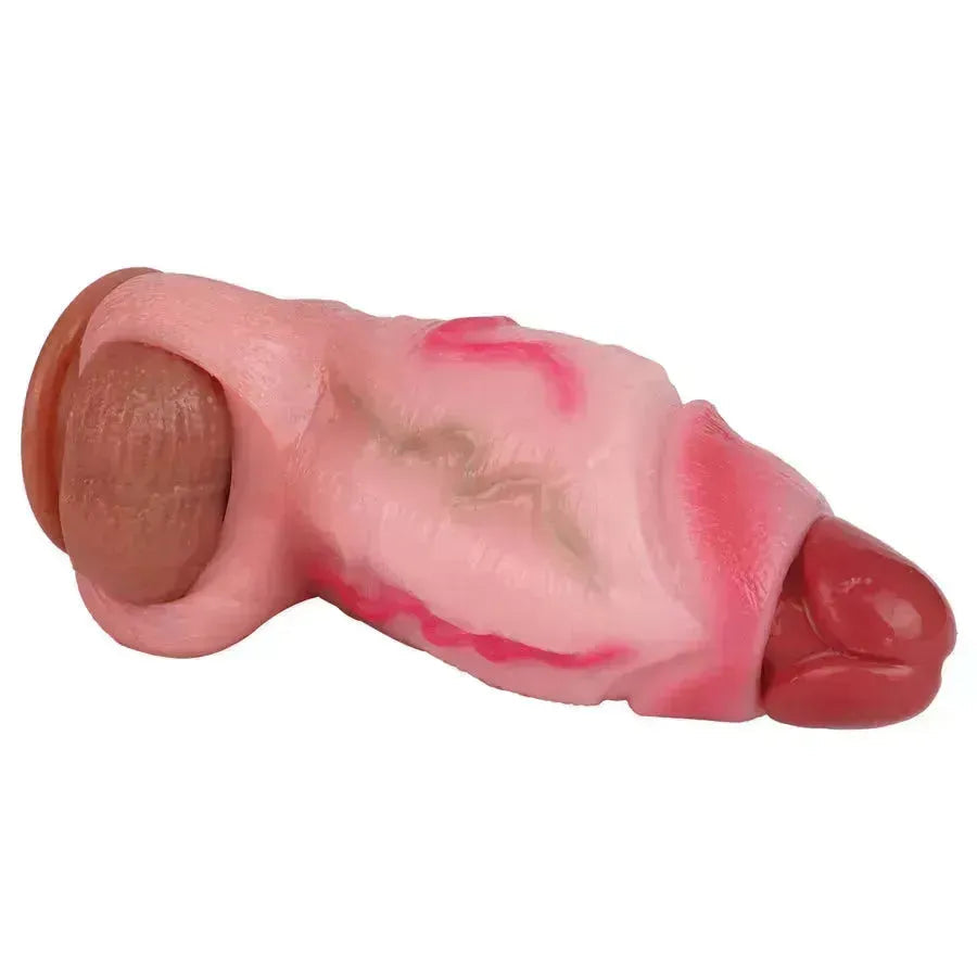 4 Inch Pink Large Realistic Penis Sleeve