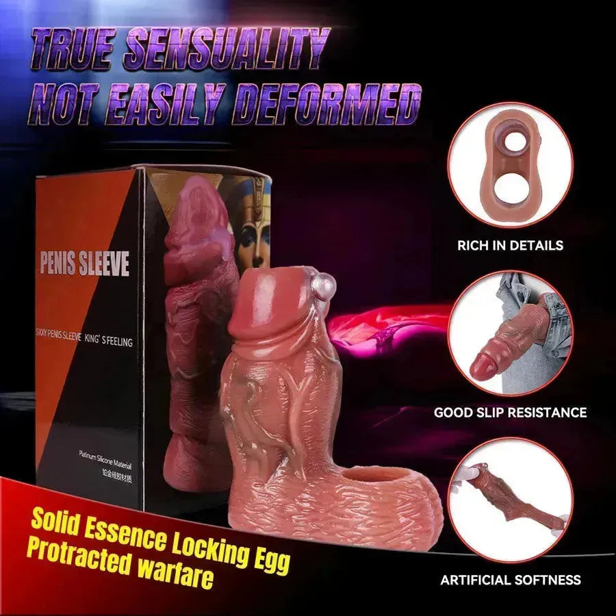 Silicone Opening Enlargement Mankini Penis Sleeve