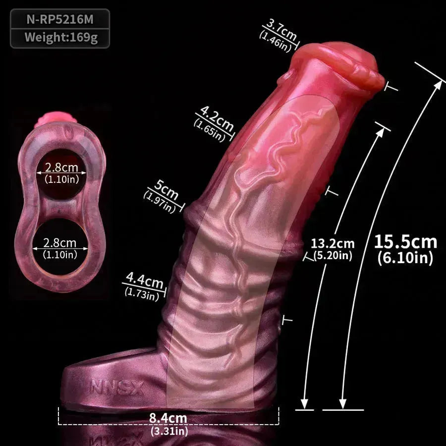 6 Inch Raised Vein Horse Cock Penis Sleeve