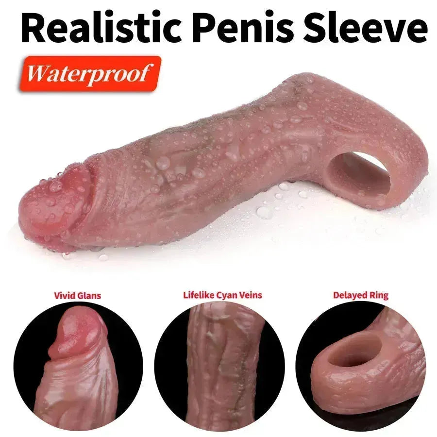 6 Inch Realistic Thick Penis Enlargement Sleeves