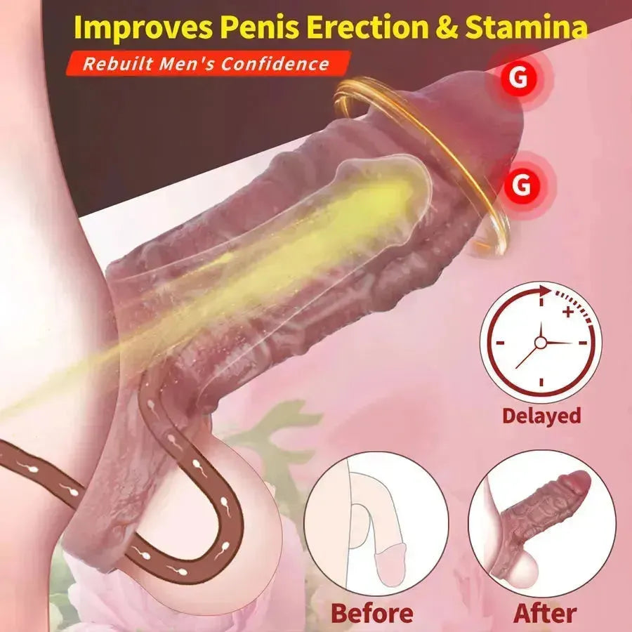 2 Inch Wide Silicone Realistic Penis Extension