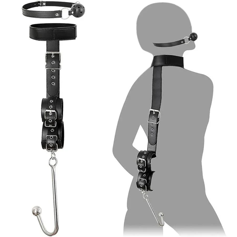 BDSM Metal Anal Hook Bondage with Gag